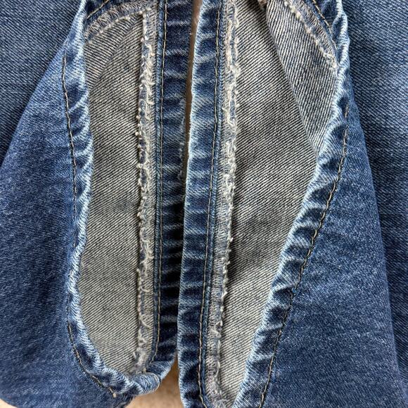 Ariat Legacy M4 Relaxed Boot Cut Blue Jeans Mens 44 x 30 Whiskering Classic Logo - Picture 11 of 14